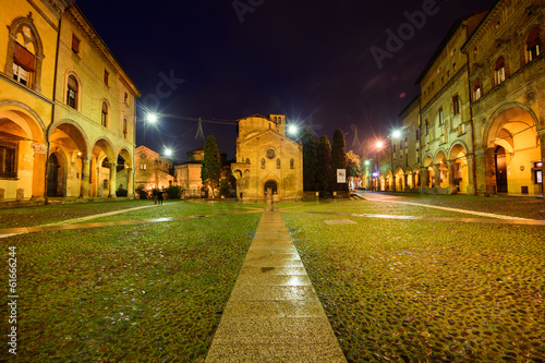 Santo Stefano church and square by night