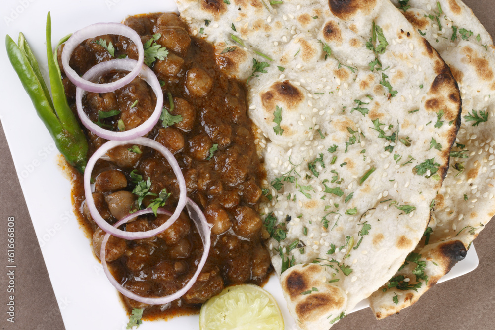Chickpeas in spicy gravy from North India Chickpeas in spicy gravy from North India