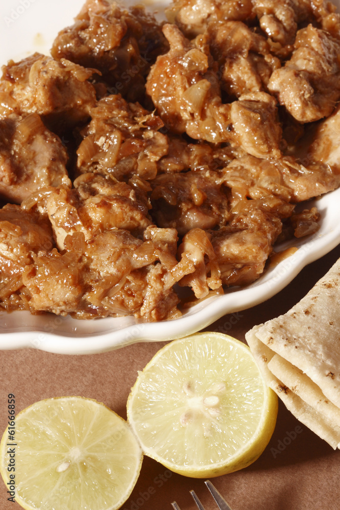 Adhrakhi murgh is a light and savory meal prepared with Ginger. Adhrakhi murgh is a light and savory meal prepared with Ginger.