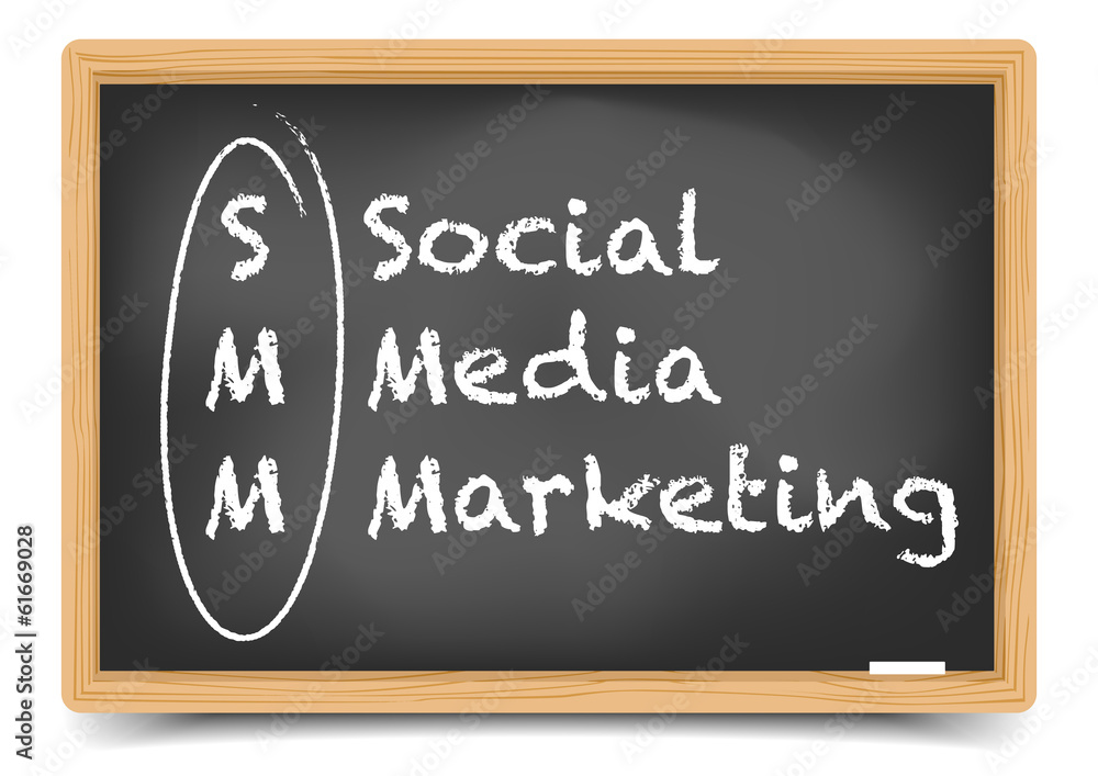 Obraz premium Blackboard SMM