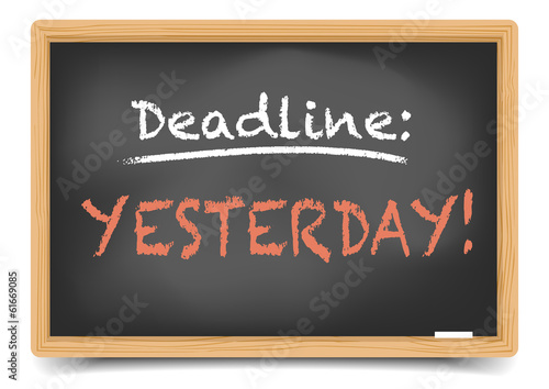 Blackboard Deadline yesterday