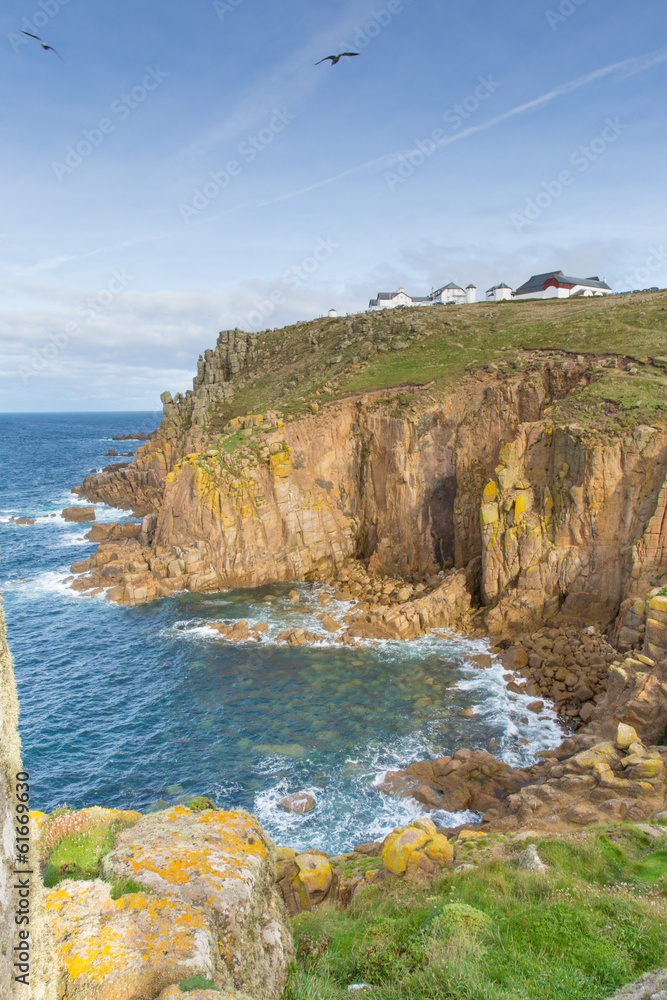 English tourist attraction Lands End Cornwall