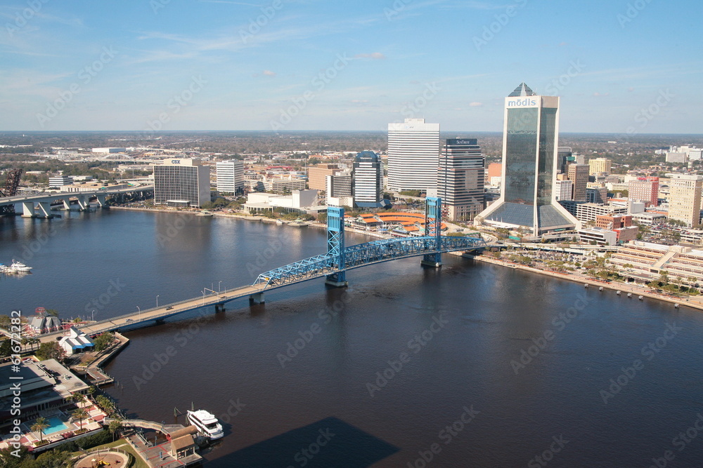 Blue Bridge and Beautiful Sky Jacksonville Florida