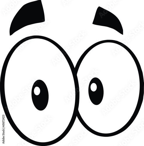 Black And White Cute Cartoon Eyes