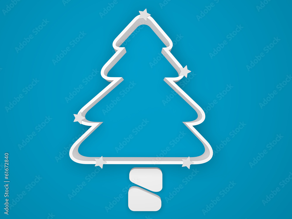 white Christmas tree outline for party invitations or greetings white Christmas tree outline for party invitations or greetings