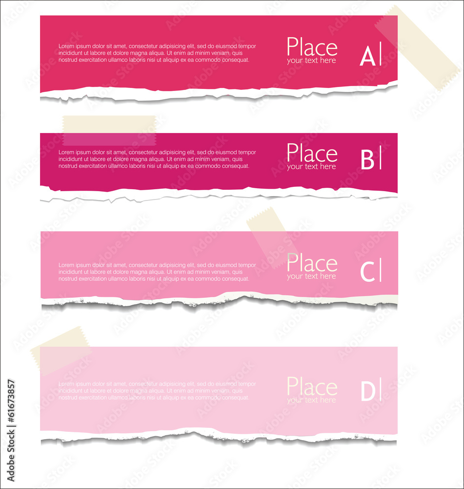 Pink Torn paper background with space for text Pink Torn paper background with space for text