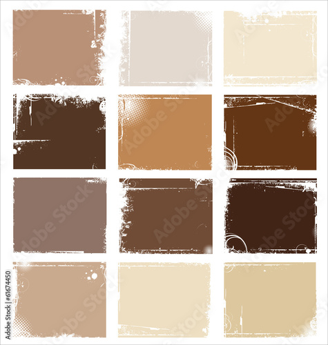 Collection of grungy vector banners