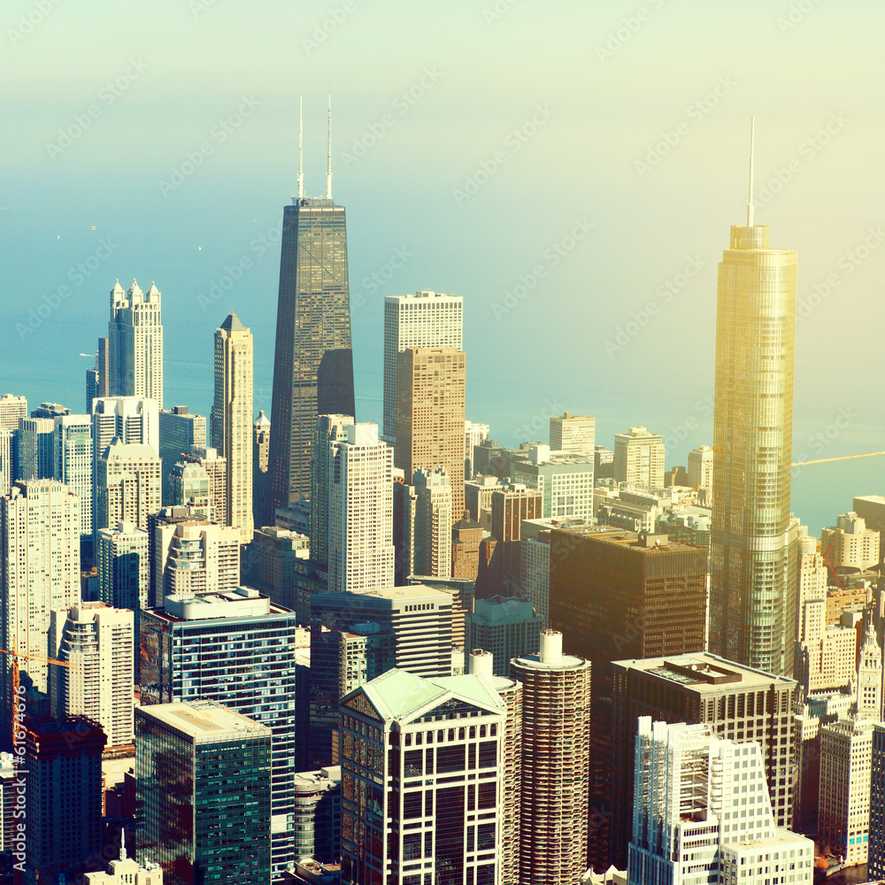 Naklejka premium Chicago latem