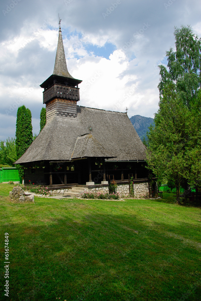 Monastery Dragoslavele. Traditional wood church from Romania. Monastery Dragoslavele. Traditional wood church from Romania.