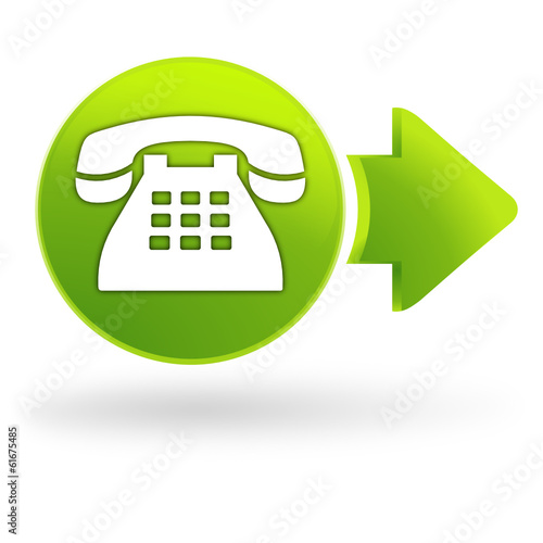 nous contacter sur symbole web vert