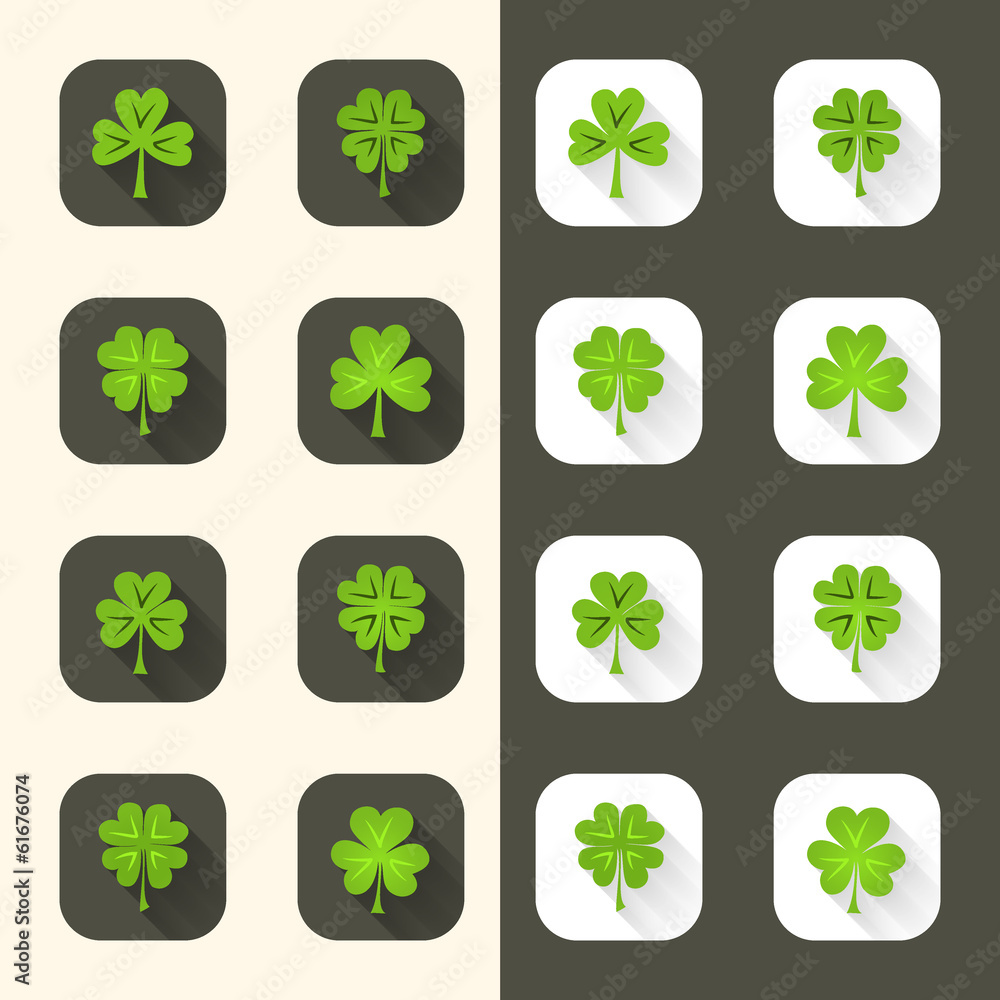 Clover icon set Clover icon set