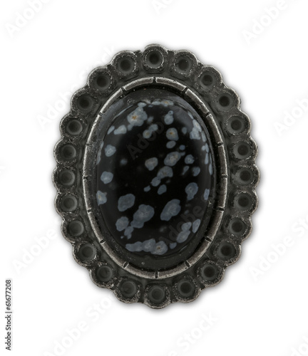 Vintage obsidian ring