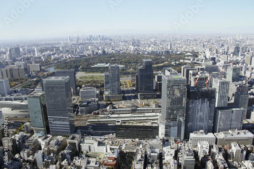 Aerial view of Tokyo station areas photo