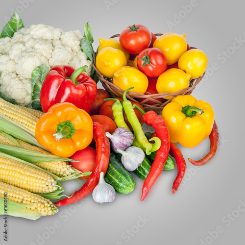 Healthy Organic Raw Vegetables. Food ingredient. 