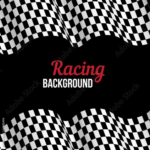 Background with checkered racing flag.