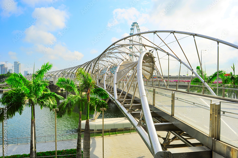 Naklejka premium Helix Bridge in Singapore