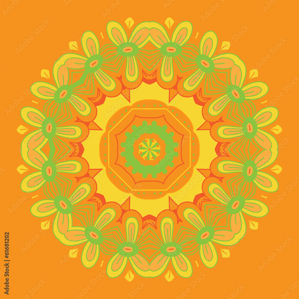 Ornamental mandala isolated. Vector art Ornamental mandala isolated. Vector art