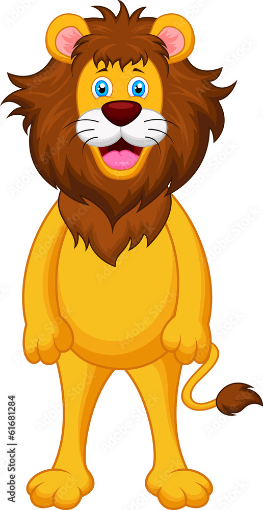 Fototapeta premium Funny lion cartoon
