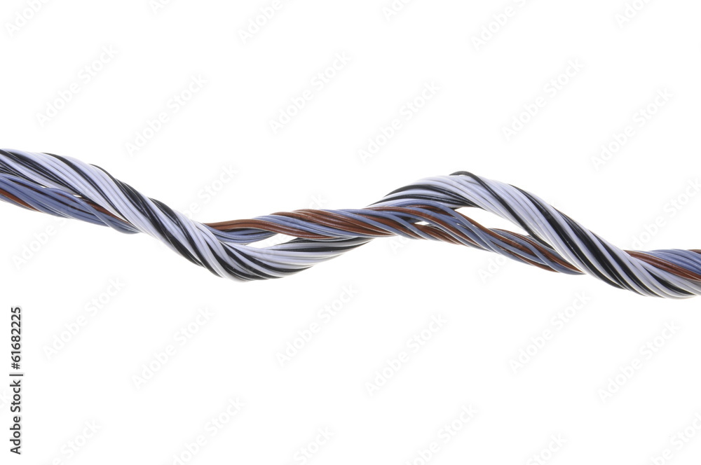 Computer cables isolated on white background Computer cables isolated on white background