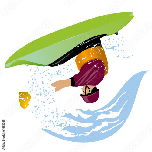 rodeo kayaker doing loop element