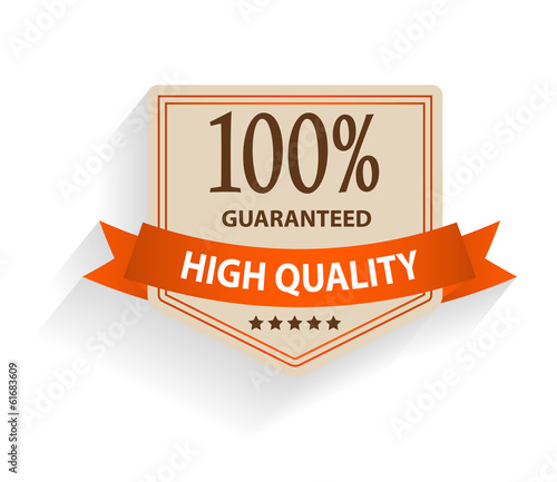 Satisfaction guaranteed label vector illustration