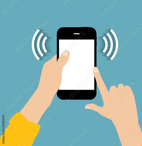 Cloud Computing Concept on Different Electronic Devices. Vector