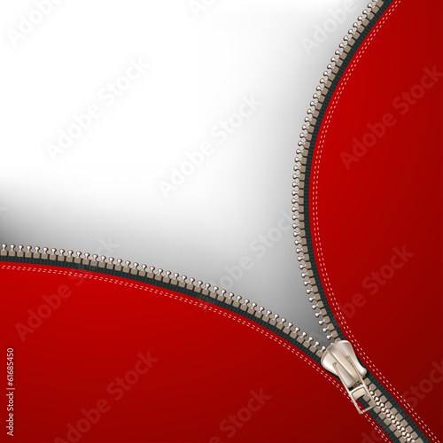 Background with metallic zipper