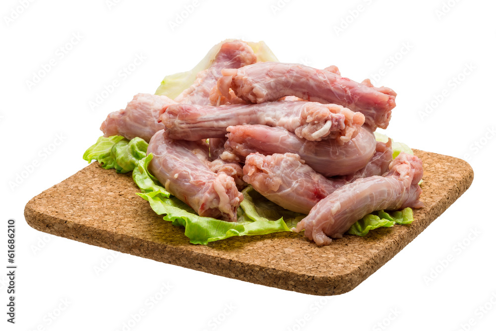 Raw chicken neck