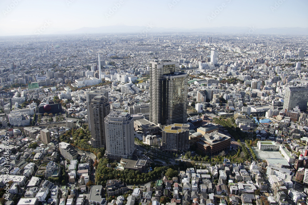 Aerial view of Ebisu areas