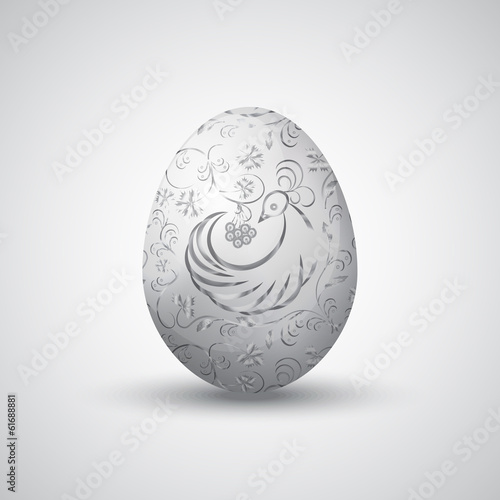 Vector illustration of painted Eastern egg