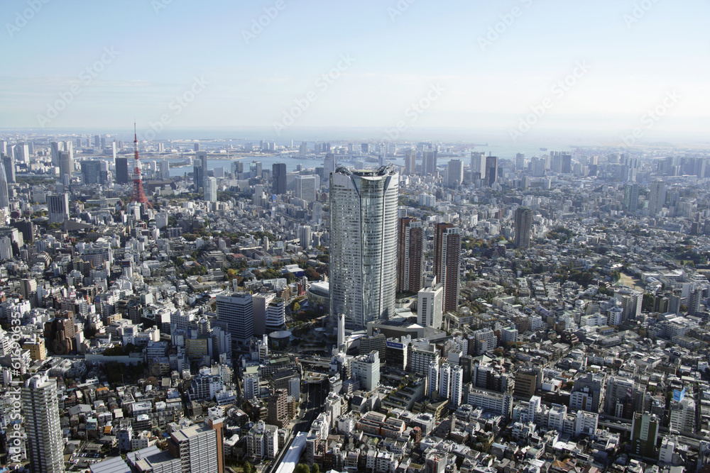 Aerial view of Roppongi areas