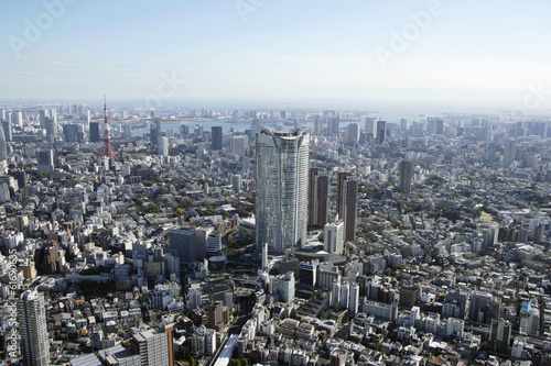 Aerial view of Roppongi areas