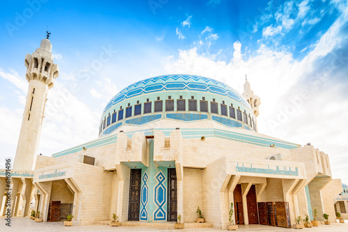 Cuadro en lienzo King Abdullah I Mosque in Amman, Jordan