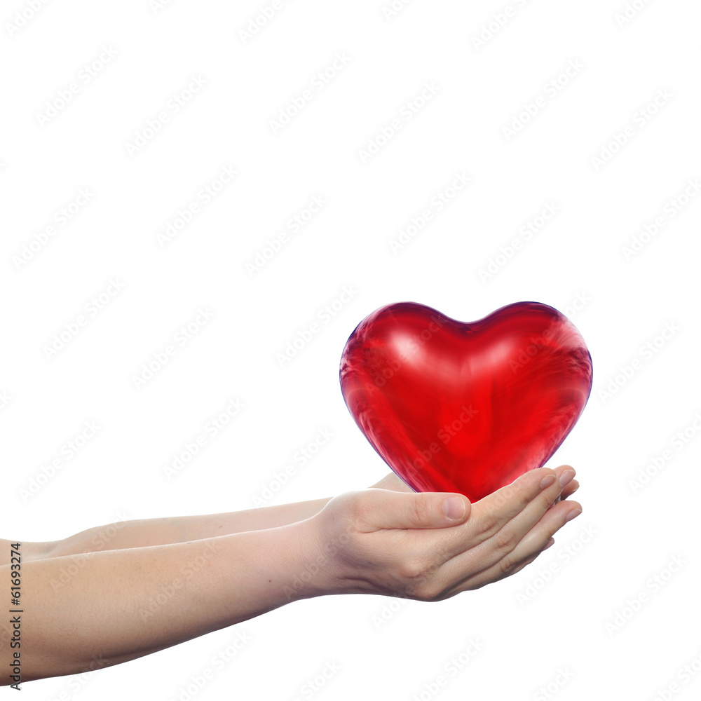 Human hand with heart Human hand with heart