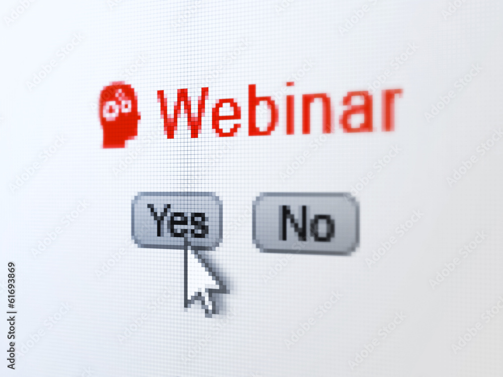 Education concept: Head With Gears icon and Webinar on digital Education concept: Head With Gears icon and Webinar on digital