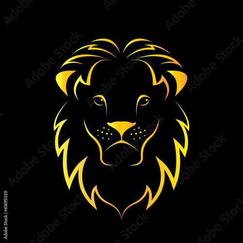 Fototapeta Naklejka Na Ścianę i Meble -  Vector image of an lion head