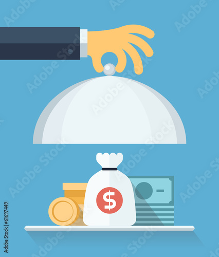 Financial service flat illustration concept