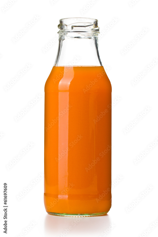 bottle of carrot juice bottle of carrot juice