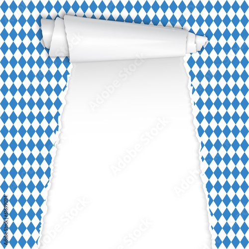 Oktoberfest - aufgrissenes Papier mit Textfreiraum