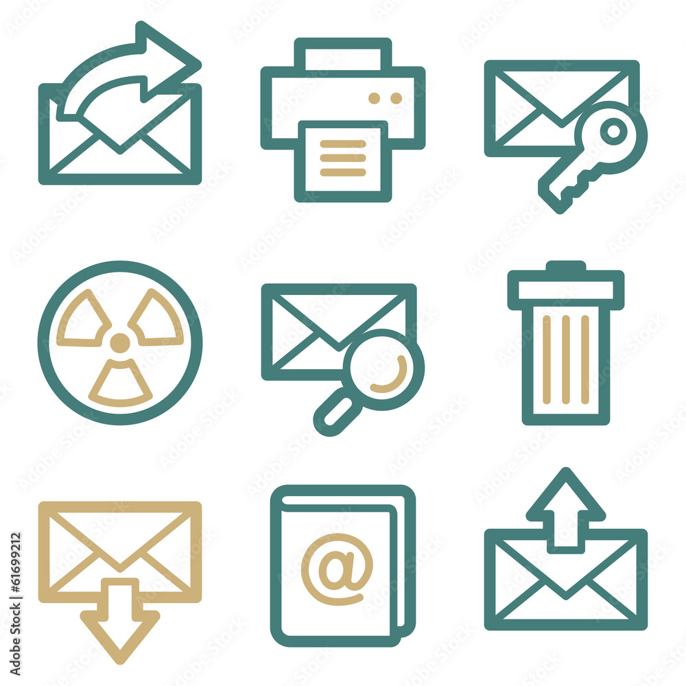 E-mail web icons, two color series E-mail web icons, two color series