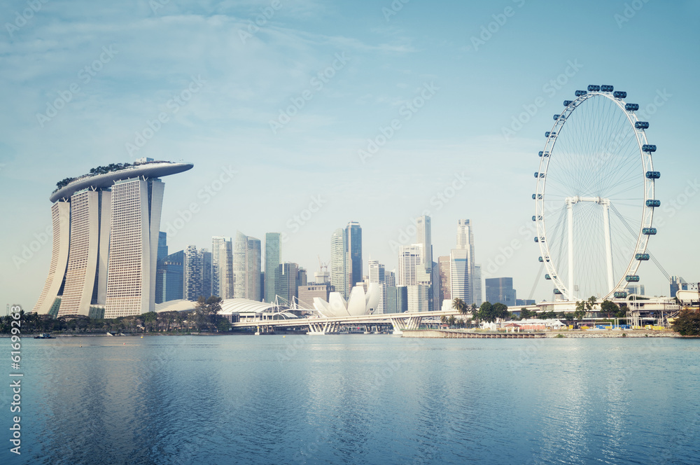 Naklejka premium Dzielnica biznesowa Singapuru