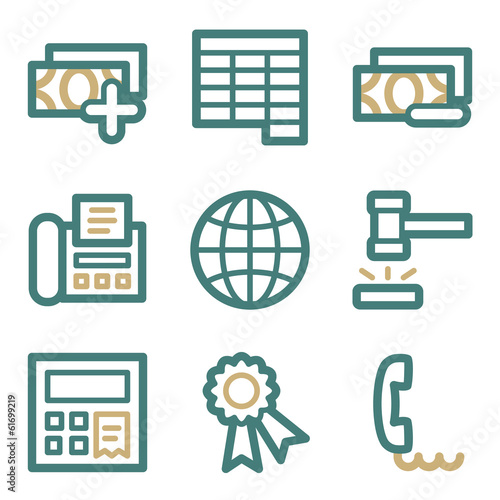 Finance web icons, two color series