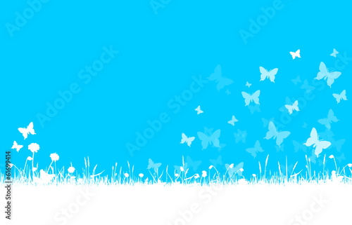 Blumenwiese blau