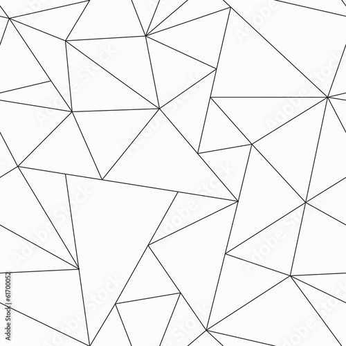 3D Fototapete Schwarz-Weiß - Fototapete monochrome triangle seamless pattern
