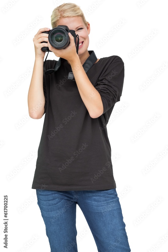 Portrait of a beautiful female photographer Portrait of a beautiful female photographer