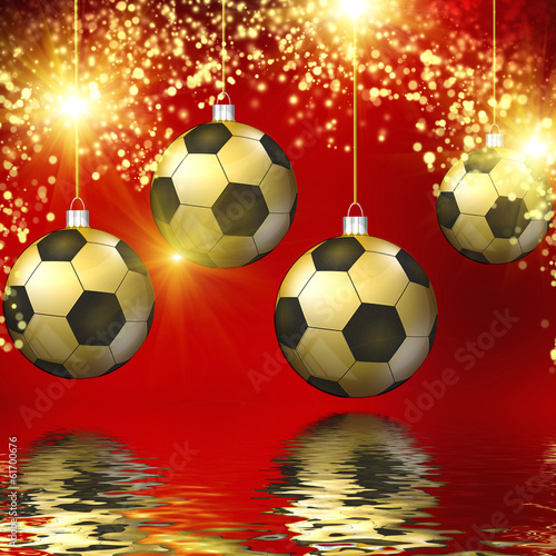 Soccer christmas hollyday background