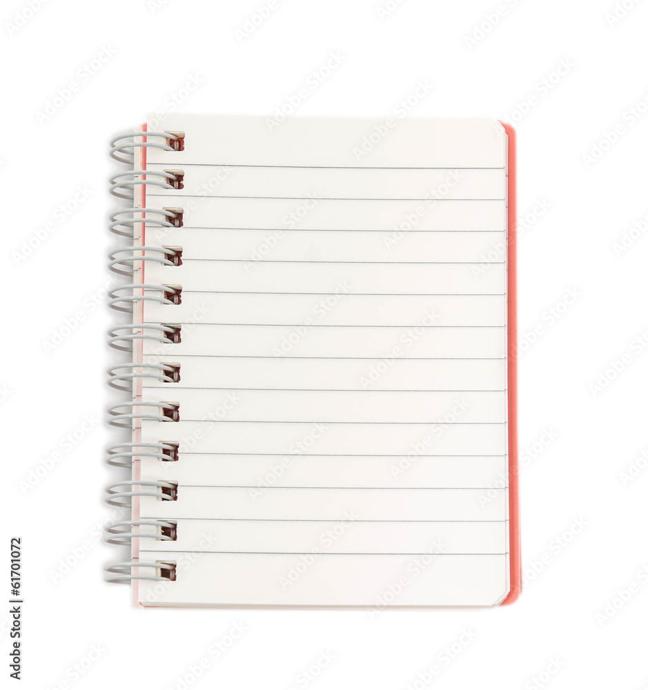 blank lined notebook on white background blank lined notebook on white background