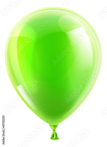 Green birthday or party balloon