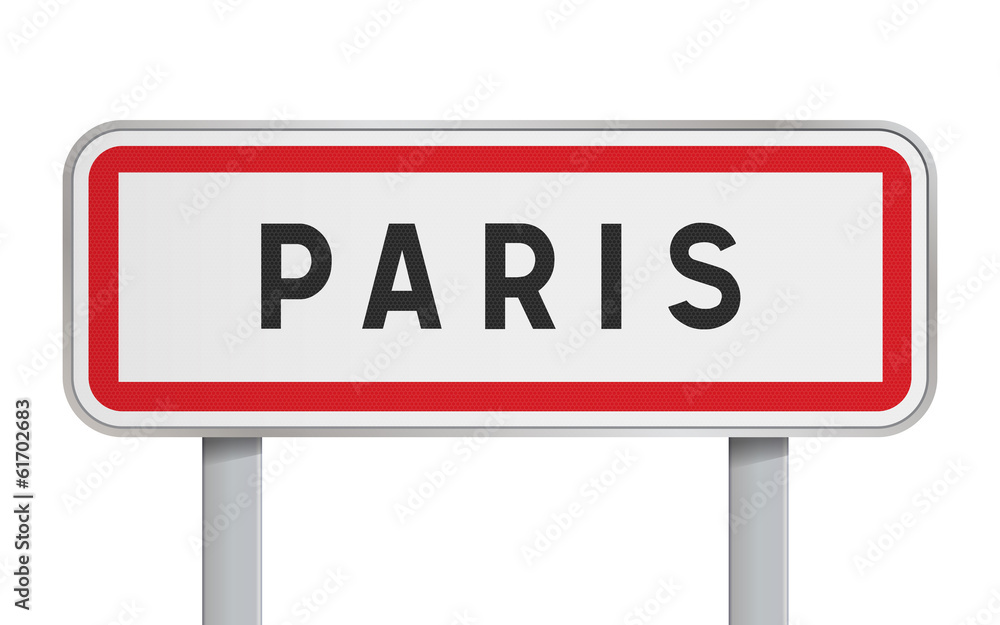 Fototapeta premium Panneau Paris