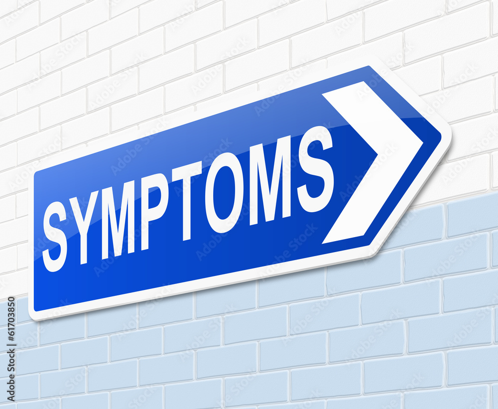 Obraz premium Symptoms concept.